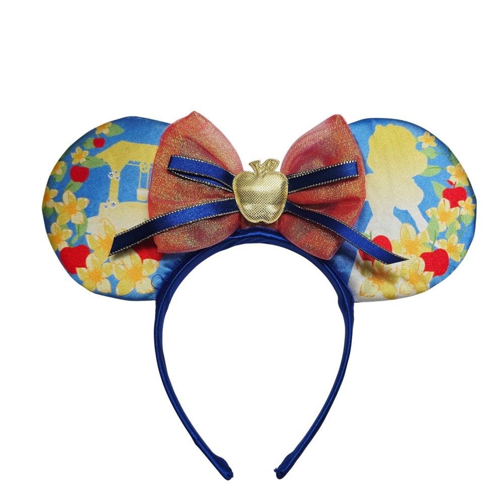 Disney Headband Kids OS Blue Snow White Princess Bow Apple Ears 167709-SAM